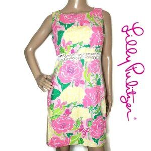 Lilly Pulitzer Vintage shoo fly pattern Floral Sleeveless sun Dress Size 2